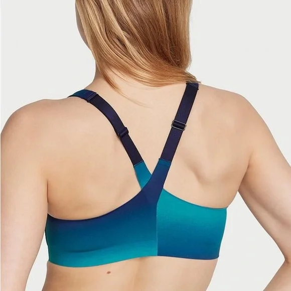 Victoria’s Secret VSX Knockout Front-Close Sports Bra – Teal Ombré (Size M) 36 B - Picture 3 of 13